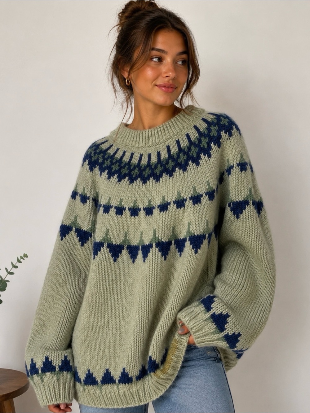 Vintage Nordic Yoke Crewneck Sweater - Picture 4 of 4